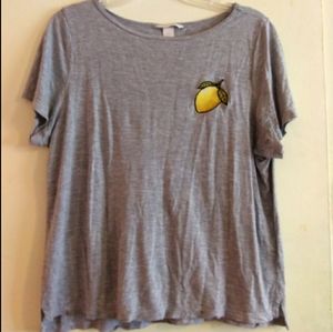 Lemon embroidered Tee